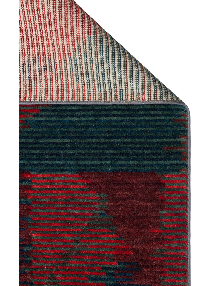 Burj Series 100% Natural Handcrafted Black Loom Carpet 02 BERRY