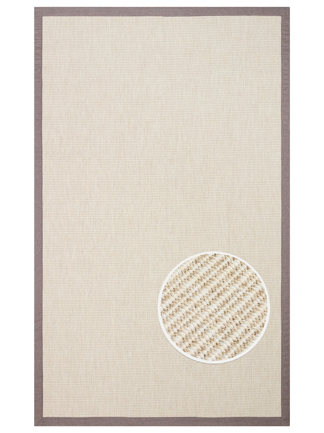 Dream Bordered, Lint-Free, Easy-to-Clean Sisal Carpet Suitable for Indoor and Outdoor Use 2706CBM