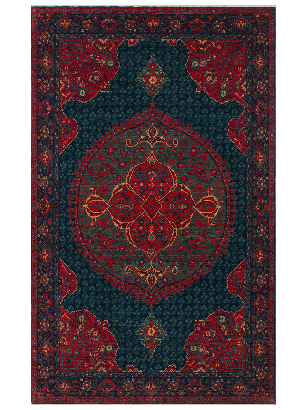 Göbeklitepe Series Handmade Black Loom Carpet with Anatolian Motifs, Produced with 100% New Zealand Wool 03 NAVY