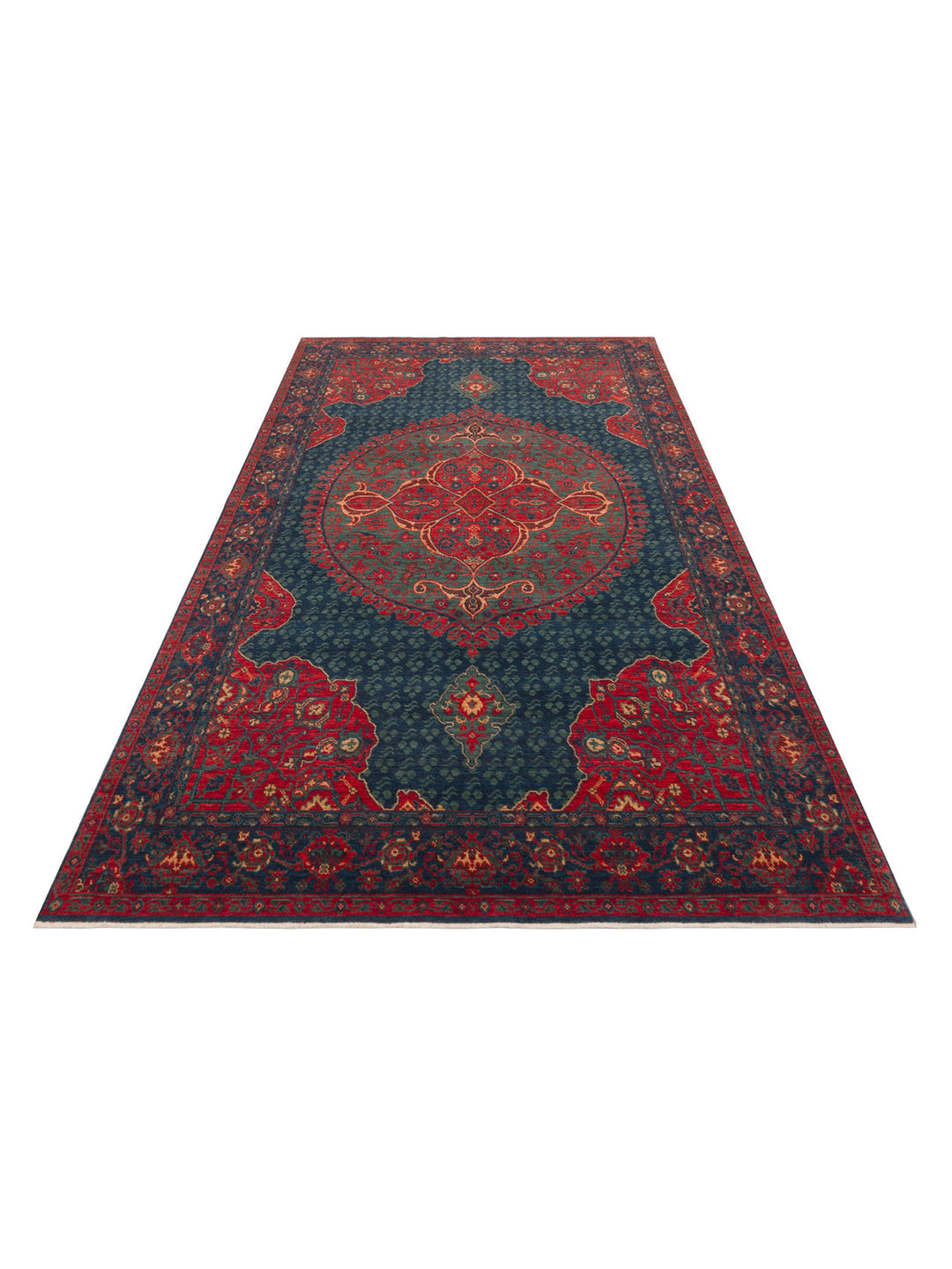 Göbeklitepe Series Handmade Black Loom Carpet with Anatolian Motifs, Produced with 100% New Zealand Wool 03 NAVY