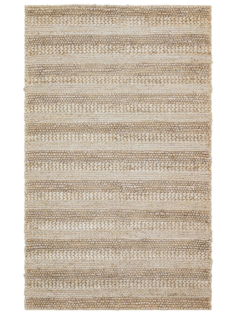 Knit Jute Hand-Woven Natural Jute Rug with Different Knit Texture 1410 SILVER XW