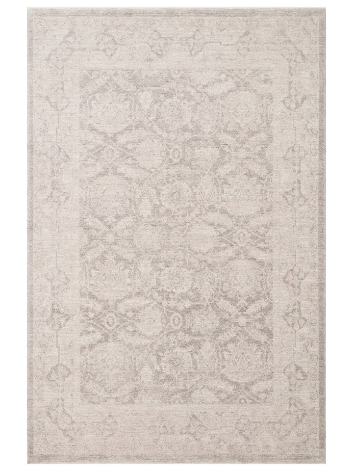 Tabriz Series Vintage Patterned Modern Soft Textured Carpet 01 GREY