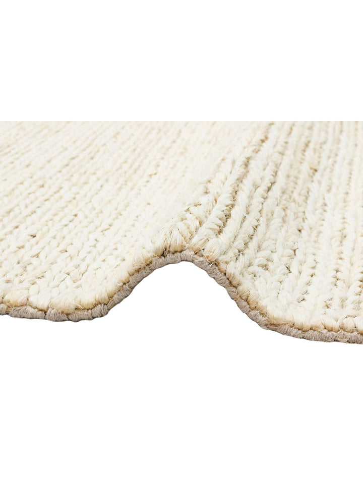 Baccarat Jüt %100 Naturel Oturma Odası Koridor Antre Mutfak Balkon El Dokuma Hasır Halı BAC WHITE - Carpetdocia