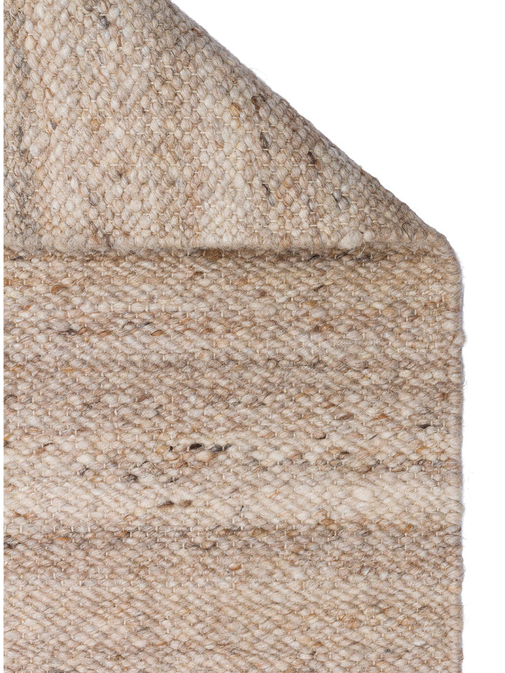 Tappeto tessuto a mano in misto lana, poliestere e cotone della serie Jakarta BEIGE