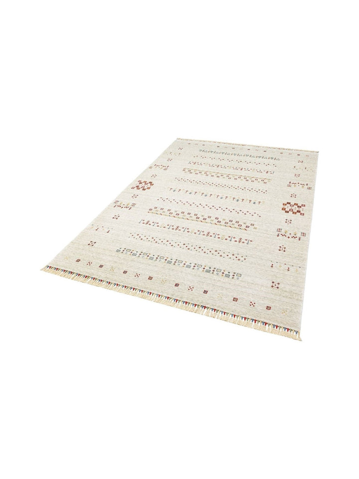 Oushak Carnaval Tapis Uşak Moderne TENCEL™ 100 % Naturel, Facile à Nettoyer, Fait Main 06 BEIGE