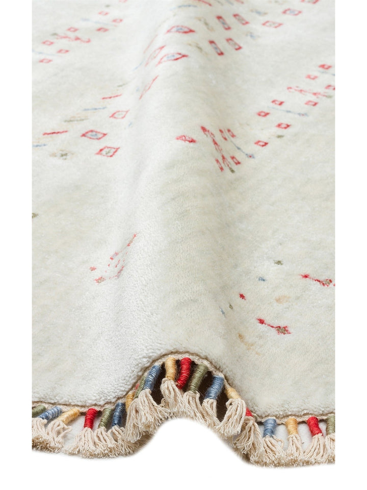 Oushak Carnaval Tapis Uşak Moderne TENCEL™ 100 % Naturel, Facile à Nettoyer, Fait Main 06 BEIGE Q