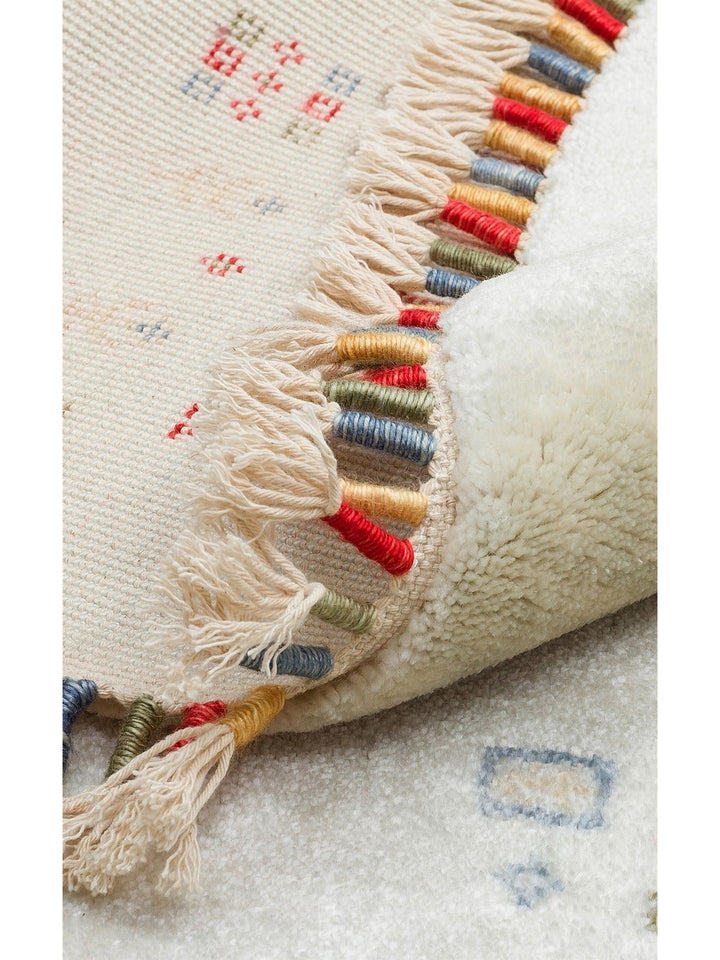 Oushak Carnaval Tapis Uşak Moderne TENCEL™ 100 % Naturel, Facile à Nettoyer, Fait Main 06 BEIGE Q