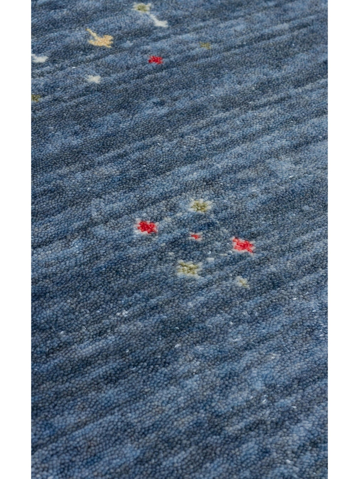 Oushak Carnaval Tapis Uşak Moderne TENCEL™ 100 % Naturel, Facile à Nettoyer, Fait Main 06 BLUE Q