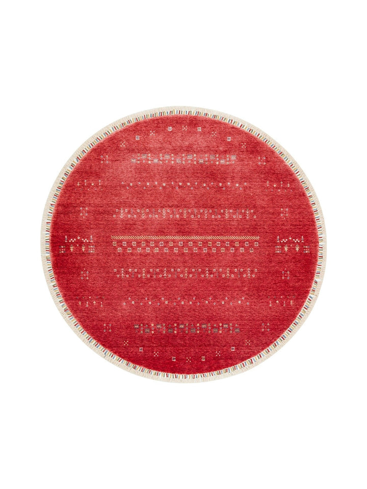 Oushak Carnaval Tapis Uşak Moderne TENCEL™ 100 % Naturel, Facile à Nettoyer, Fait Main 06 RED Q