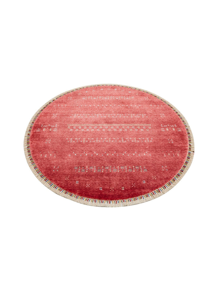 Oushak Carnaval Tapis Uşak Moderne TENCEL™ 100 % Naturel, Facile à Nettoyer, Fait Main 06 RED Q