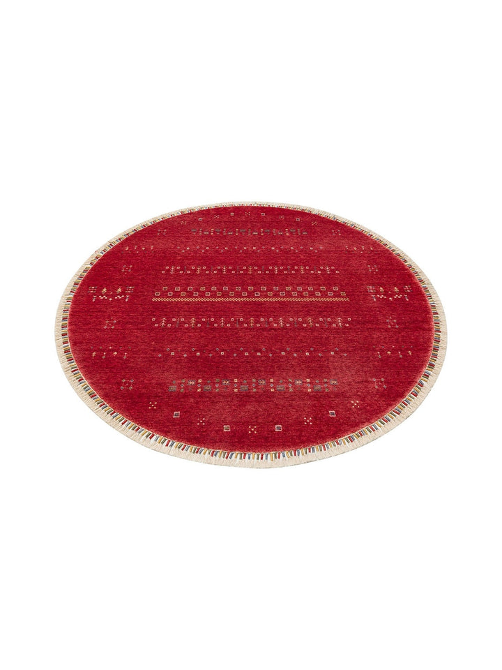 Oushak Carnaval Tapis Uşak Moderne TENCEL™ 100 % Naturel, Facile à Nettoyer, Fait Main 06 RED Q