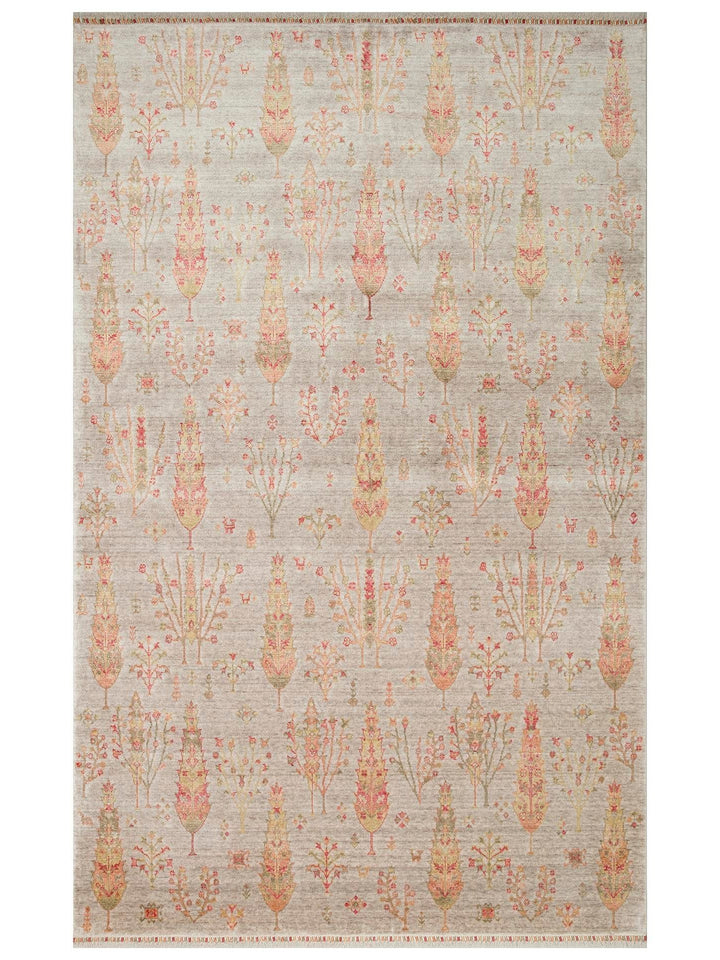 Oushak Carnaval Tapis Uşak Moderne TENCEL™ 100 % Naturel, Facile à Nettoyer, Fait Main 08 BEIGE AUTUMN