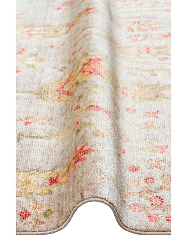 Oushak Carnaval Tapis Uşak Moderne TENCEL™ 100 % Naturel, Facile à Nettoyer, Fait Main 08 BEIGE AUTUMN