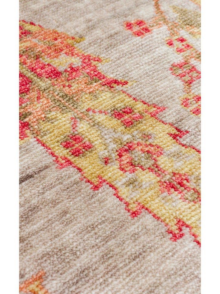 Oushak Carnaval Tapis Uşak Moderne TENCEL™ 100 % Naturel, Facile à Nettoyer, Fait Main 08 BEIGE AUTUMN