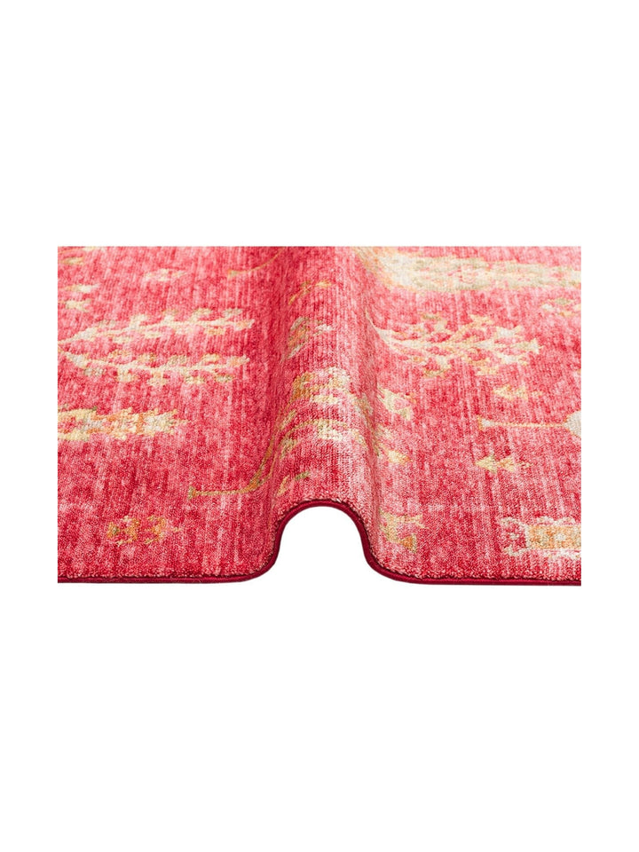 Oushak Carnaval Tapis Uşak Moderne TENCEL™ 100 % Naturel, Facile à Nettoyer, Fait Main 08 RED AUTUMN