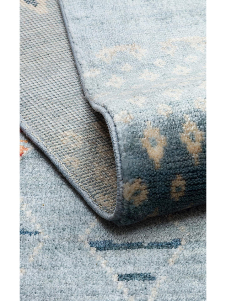 Oushak Carnaval Tapis Uşak Moderne TENCEL™ 100 % Naturel, Facile à Nettoyer, Fait Main 15 AQUA MULTY