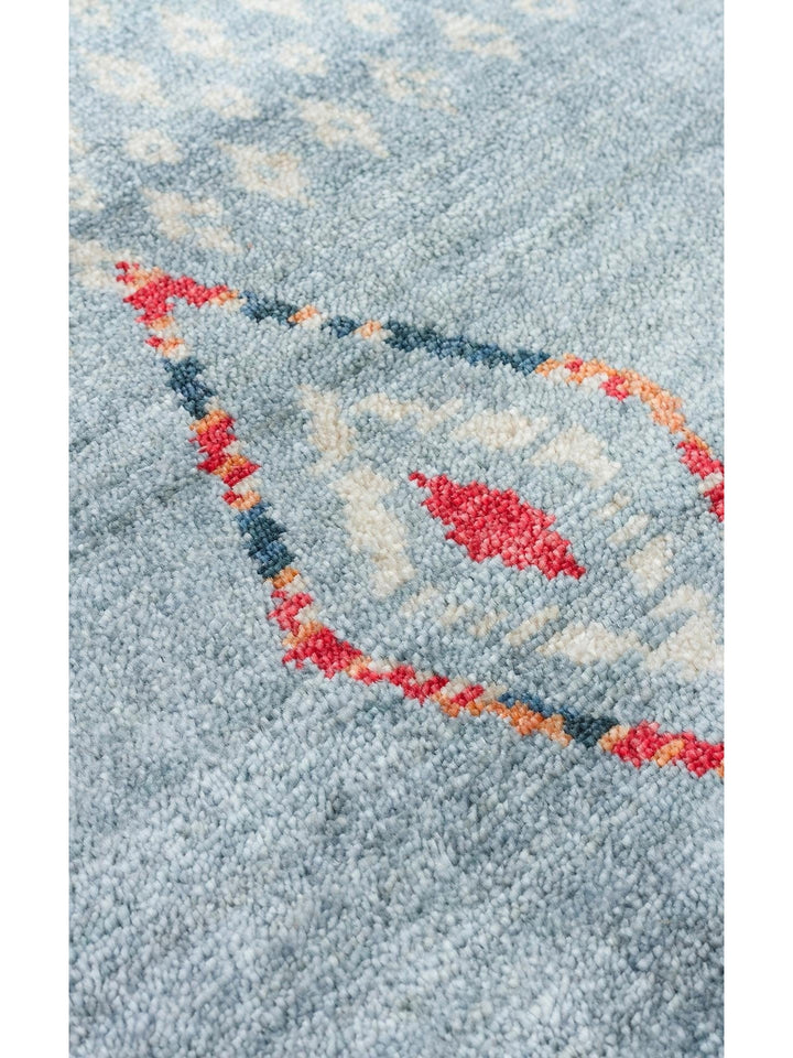 Oushak Carnaval Tapis Uşak Moderne TENCEL™ 100 % Naturel, Facile à Nettoyer, Fait Main 15 AQUA MULTY