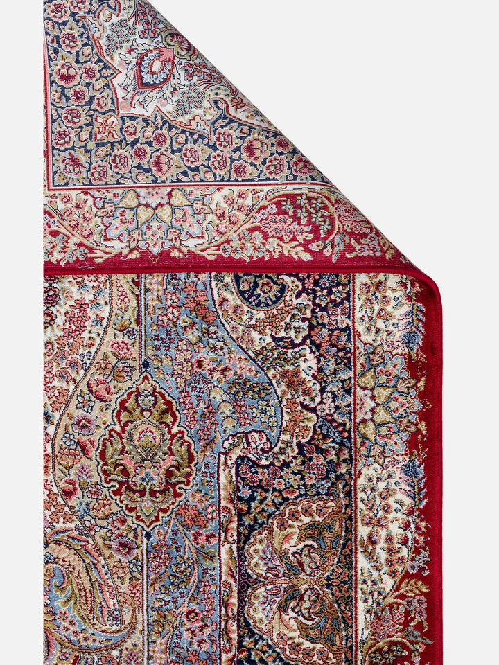 Topkapı Serisi Yüksek Kalite Sık Dokuma Klasik Desenli Özel Işıltılı Salon Halısı 02 RED - Carpetdocia