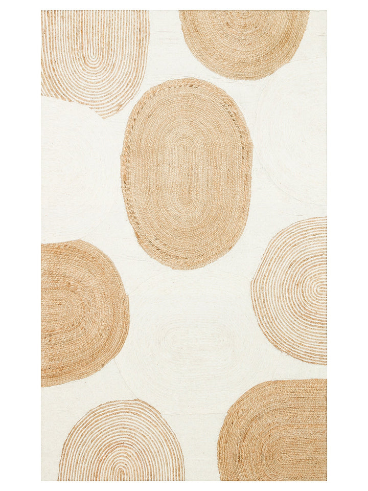 Woolstar 100% Natural Kazakh Pattern Living Room Sitting Room Hallway Entrance Handwoven Knitted Carpet 902NATWHITE