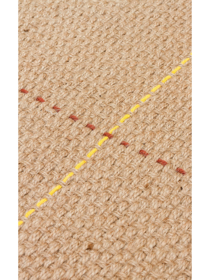 Agra %100 Naturel Jüt ve Pamuk Çift Taraflı Oturma Odası Koridor Mutfak Balkon Modern Kilim 1MUL - Carpetdocia