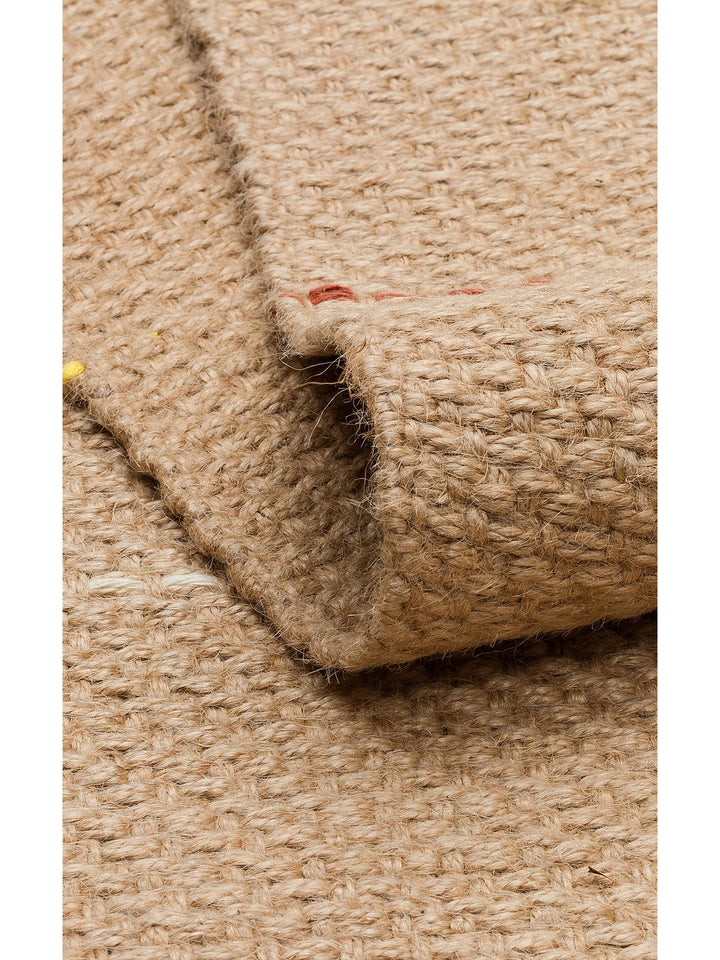 Agra %100 Naturel Jüt ve Pamuk Çift Taraflı Oturma Odası Koridor Mutfak Balkon Modern Kilim 1MUL - Carpetdocia