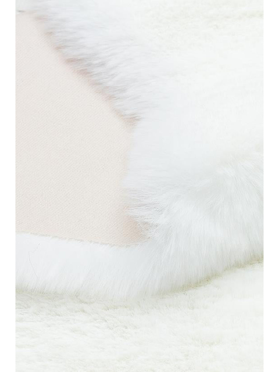 Bunny New Yumuşak Dokulu Uzun Tüylü Yıkanabilir Tavşan Postu WHITE DOUBLE N - Carpetdocia