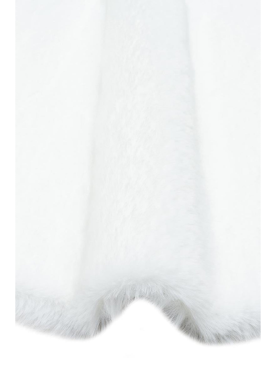 Bunny New Yumuşak Dokulu Uzun Tüylü Yıkanabilir Tavşan Postu WHITE DOUBLE N - Carpetdocia