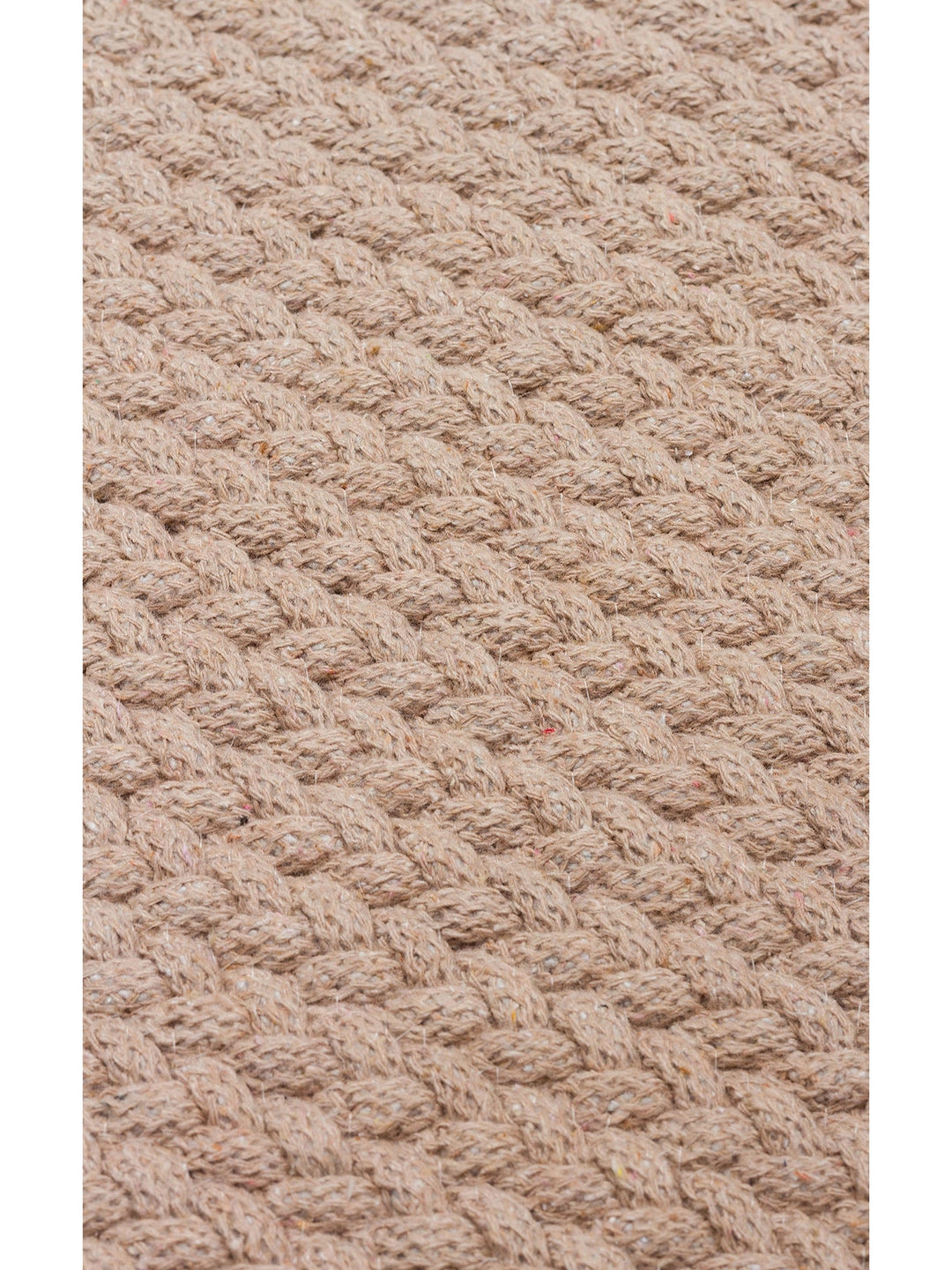 Cancun Renkli Jüt Görünümlü Hasır Örgü Halı 18 BEIGE - Carpetdocia