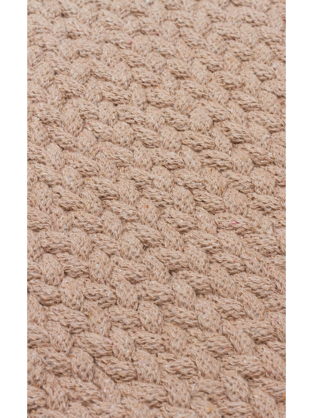 Cancun Renkli Jüt Görünümlü Hasır Örgü Halı 18 BEIGE Q - Carpetdocia
