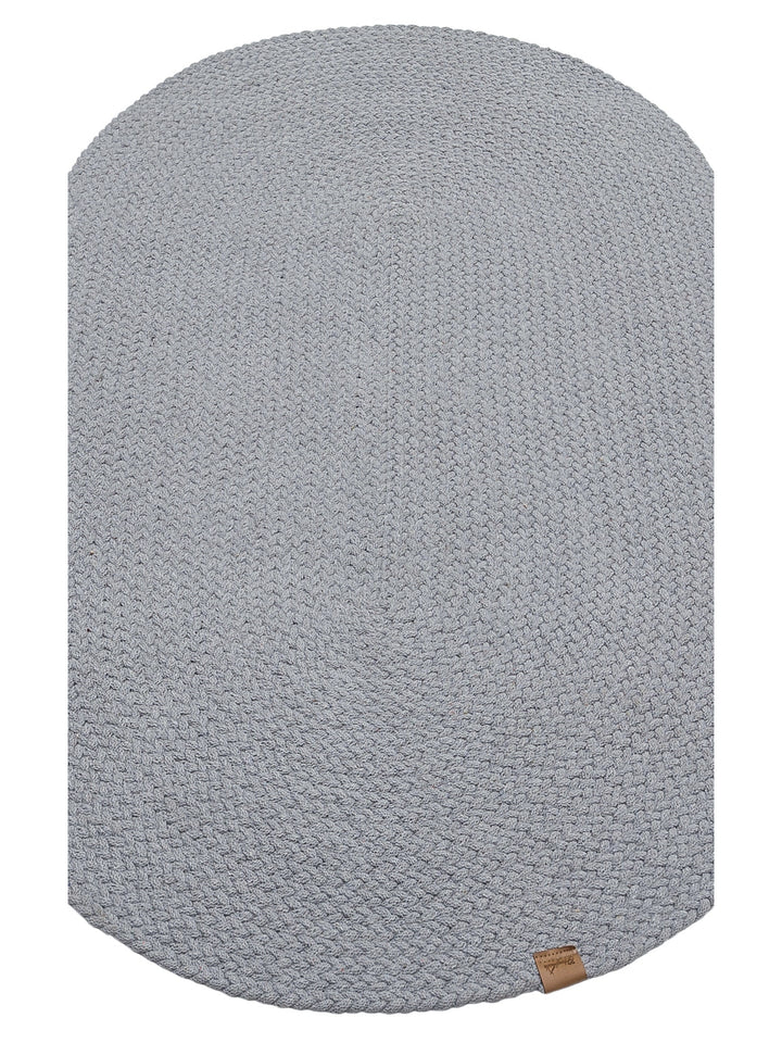 Cancun Renkli Jüt Görünümlü Hasır Örgü Halı 18 GREY - Carpetdocia
