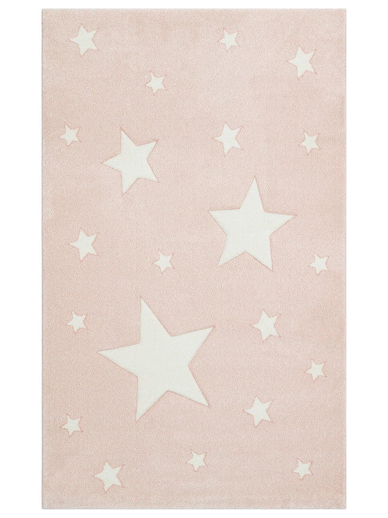 Carpetdocia Kids سجادة أطفال مزينة بنقشة نجوم مرحة 12 PINK