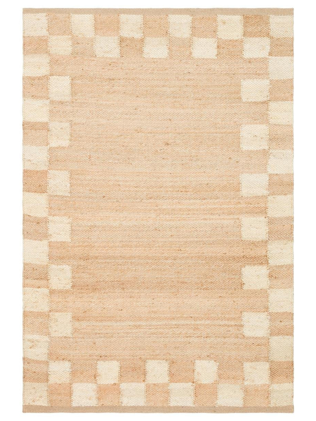 Crown Jüt %100 Naturel El Dokuma Oturma Odası Koridor Antre Mutfak Balkon Hasır Halı 13NATWHITEXW - Carpetdocia