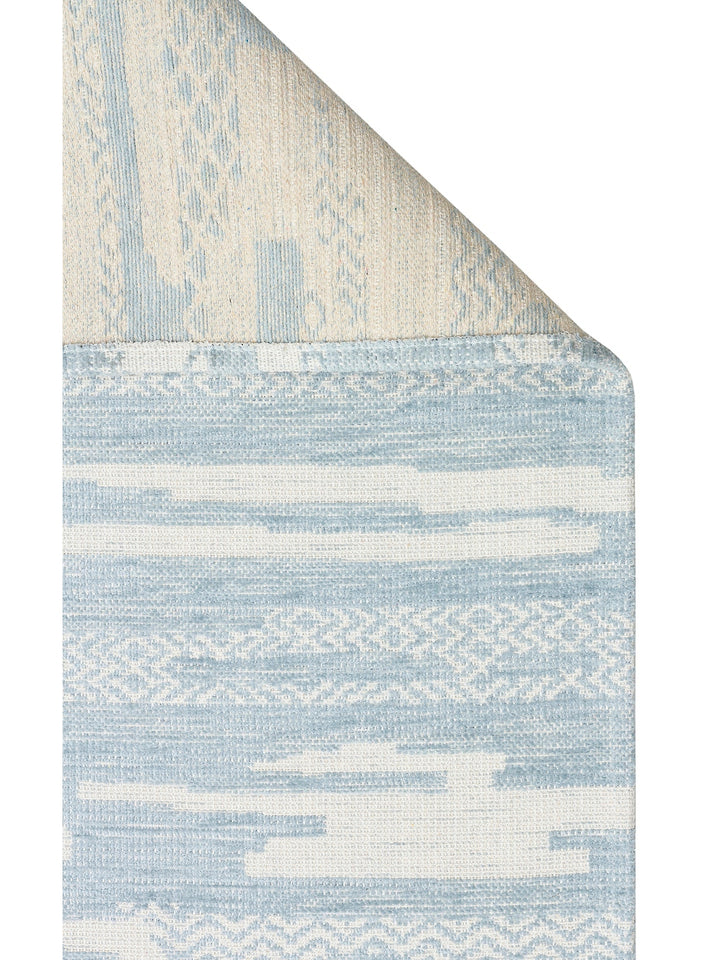 Didim Kaymaz Tabanlı Modern Oturma Odası Salon Koridor Mutfak İnce Dokuma Halı 01 BLUE - Carpetdocia