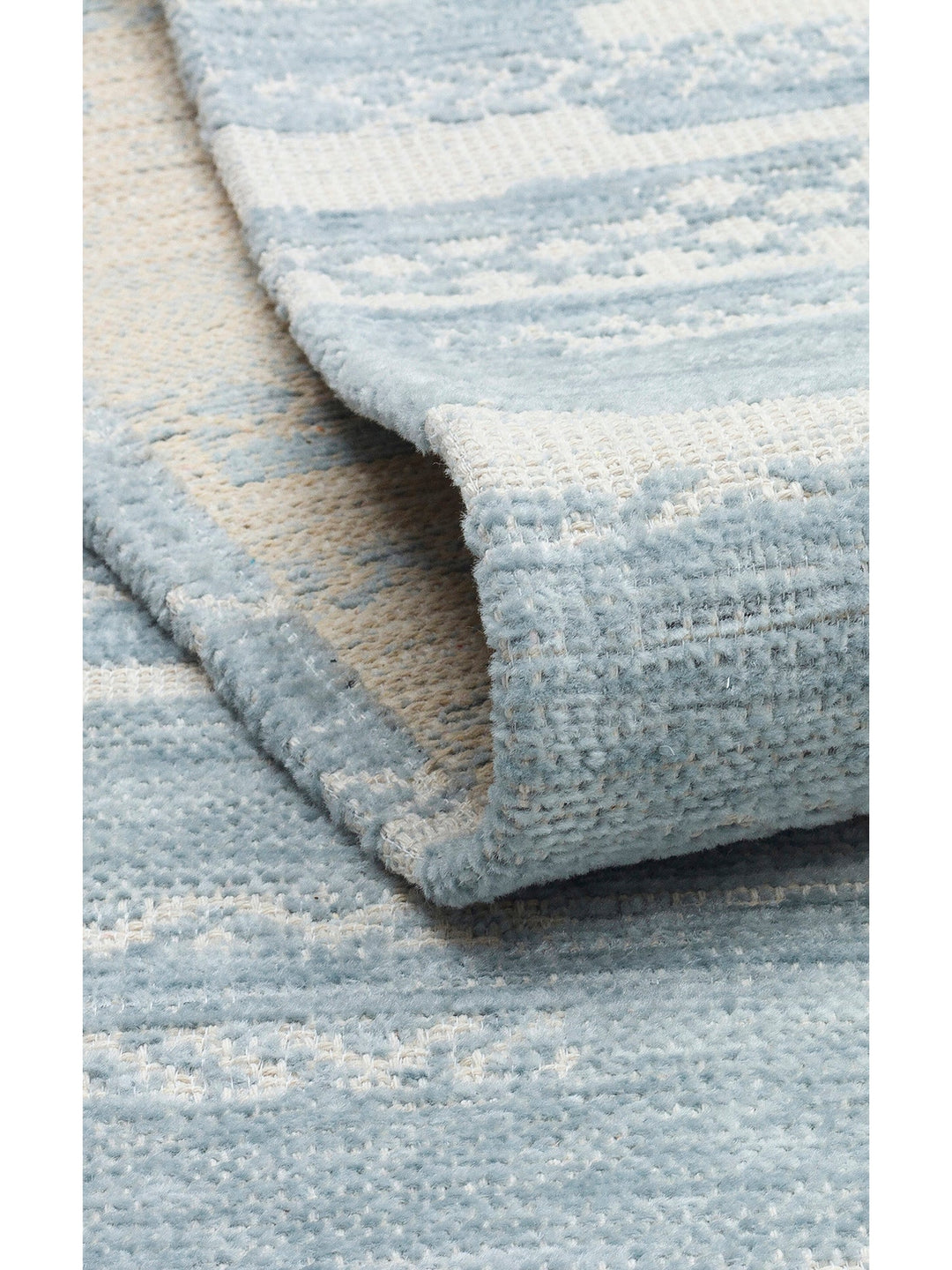 Didim Kaymaz Tabanlı Modern Oturma Odası Salon Koridor Mutfak İnce Dokuma Halı 01 BLUE - Carpetdocia