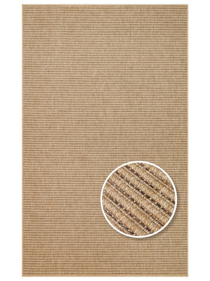 Dream İç ve Dış Mekan Kullanımına Uygun Kolay Temizlenebilir Sisal Görünümlü Halı 01 NATURAL MOCHAXW - Carpetdocia