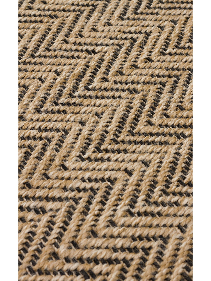 Dream İç ve Dış Mekan Kullanımına Uygun Kolay Temizlenebilir Sisal Görünümlü Halı 02 NATURAL BLACKXW - Carpetdocia