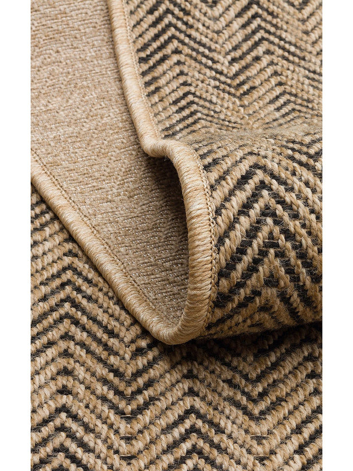 Dream İç ve Dış Mekan Kullanımına Uygun Kolay Temizlenebilir Sisal Görünümlü Halı 02 NATURAL BLACKXW - Carpetdocia