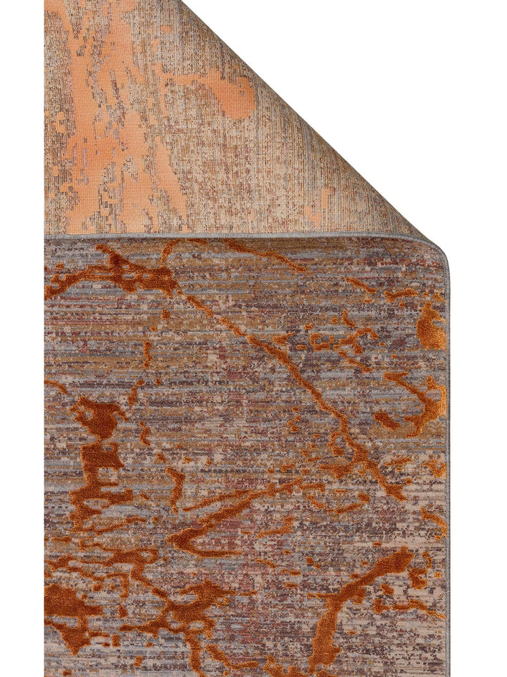Göreme Serisi Yüksek Alçak Dokulu Yüksek Kaliteli Sık Dokuma Modern Salon Halısı 01 COPPER - Carpetdocia