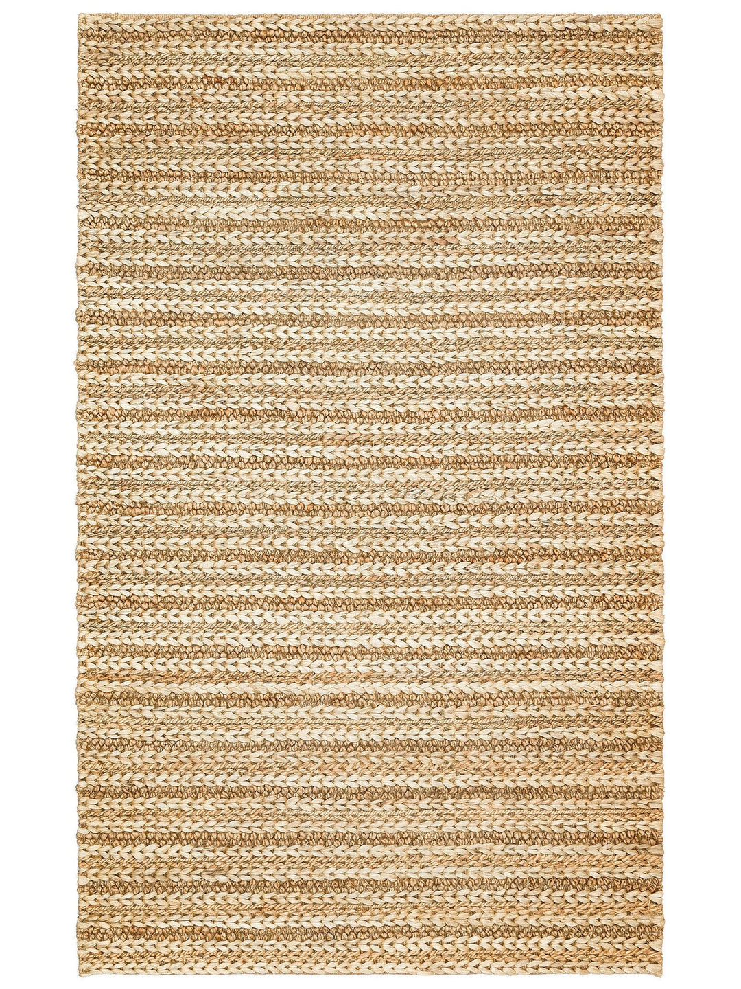 Knit Jüt Farklı Örgü Dokusuna Sahip El Dokuma Naturel Jüt Hasır Halı 1152 NATURAL XW - Carpetdocia