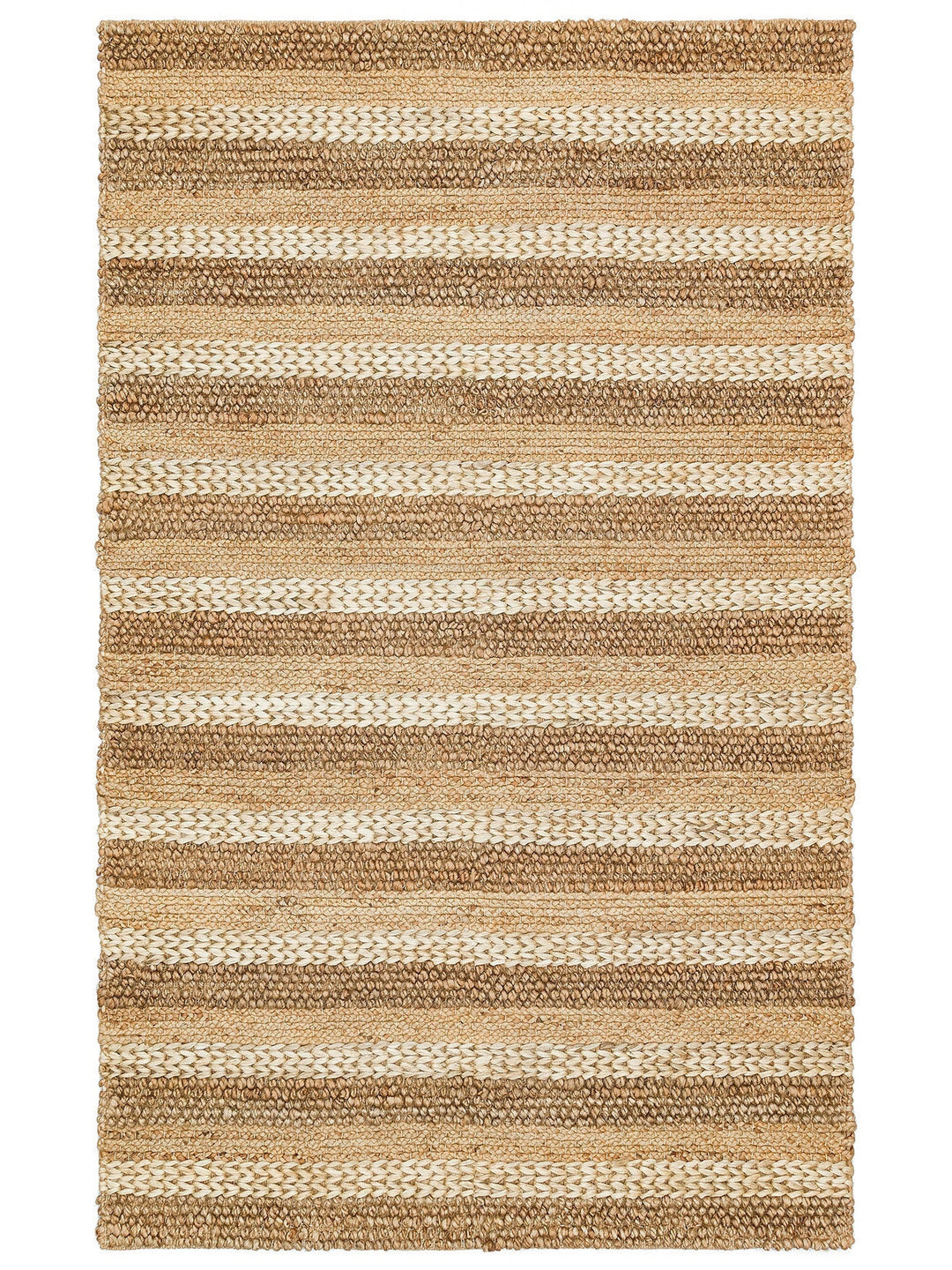 Knit Jüt Farklı Örgü Dokusuna Sahip El Dokuma Naturel Jüt Hasır Halı 1410 NATURAL XW - Carpetdocia