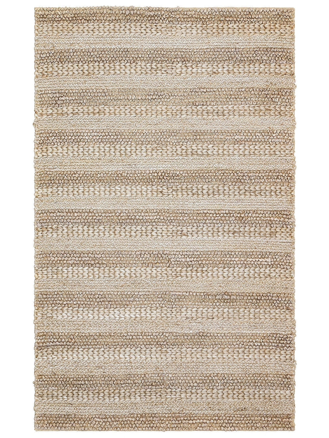 Knit Jüt Farklı Örgü Dokusuna Sahip El Dokuma Naturel Jüt Hasır Halı 1410 SILVER XW - Carpetdocia