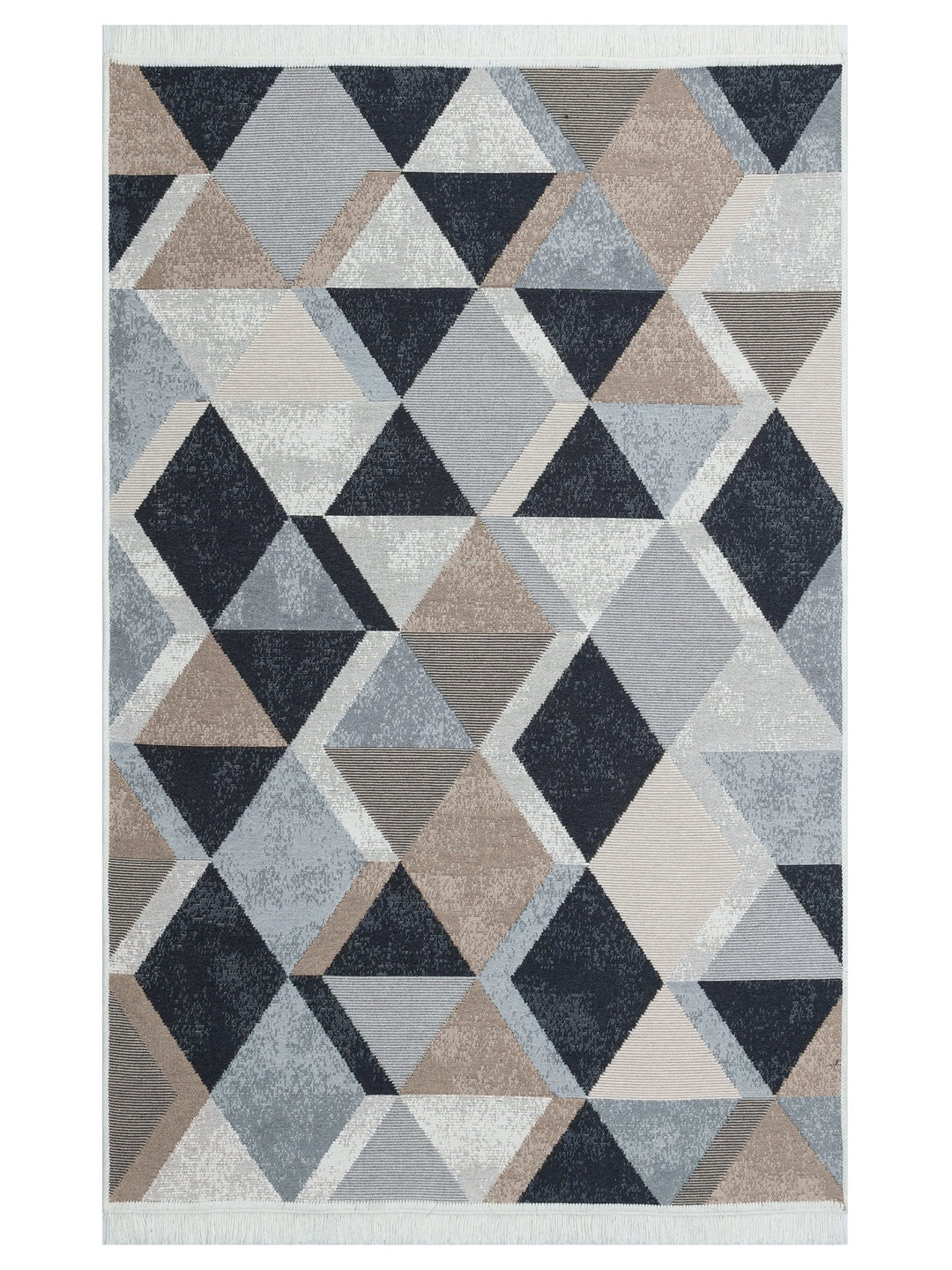 Maya %100 Naturel Pamuk Yıkanabilir Çift Taraflı Oturma Odası Mutfak Koridor Modern Kilim 10 BEIGBLC - Carpetdocia