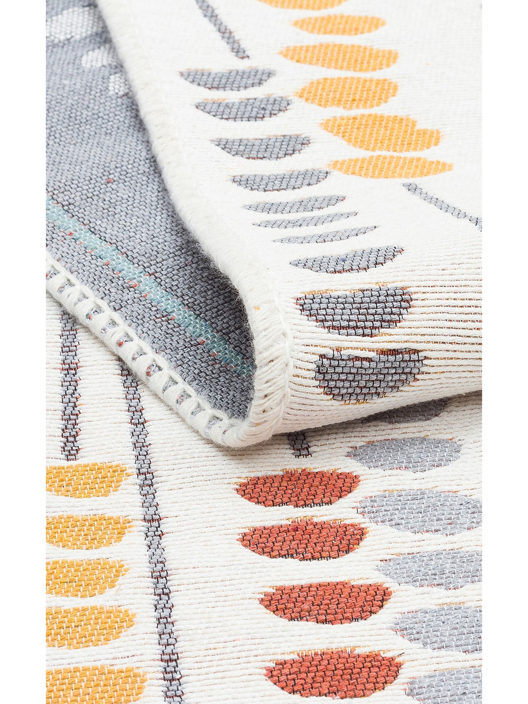 Maya %100 Naturel Pamuk Yıkanabilir Çift Taraflı Oturma Odası Mutfak Koridor Modern Kilim 34 MULTY - Carpetdocia