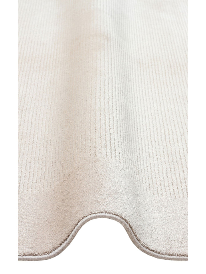 Montenegro Viskon Karışımlı Sade Desenli Sık Dokuma Oturma Odası Salon Koridor Modern Halı 02 BEIGE - Carpetdocia
