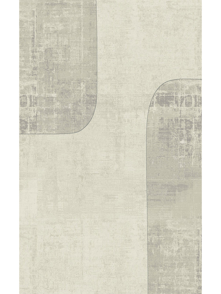 Monza Geometrik Desenli Yüksek Kalite Sık Dokuma Parlak Modern Salon Halısı 01 CREAM GREY - Carpetdocia