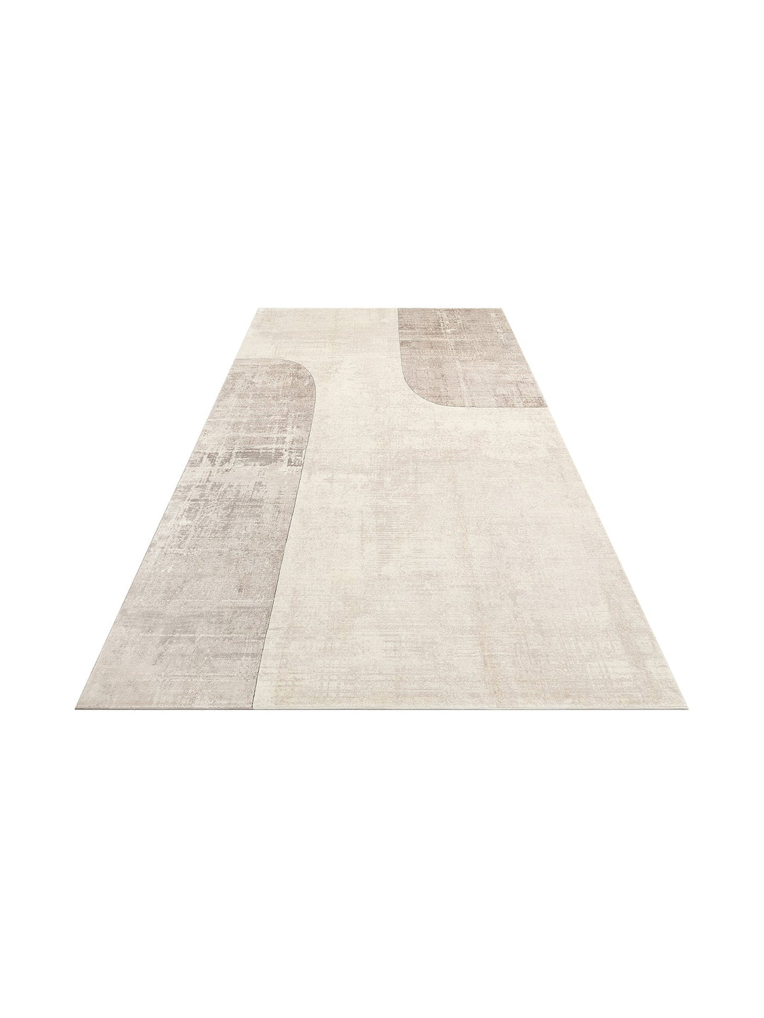 Monza Geometrik Desenli Yüksek Kalite Sık Dokuma Parlak Modern Salon Halısı 01 CREAM GREY - Carpetdocia