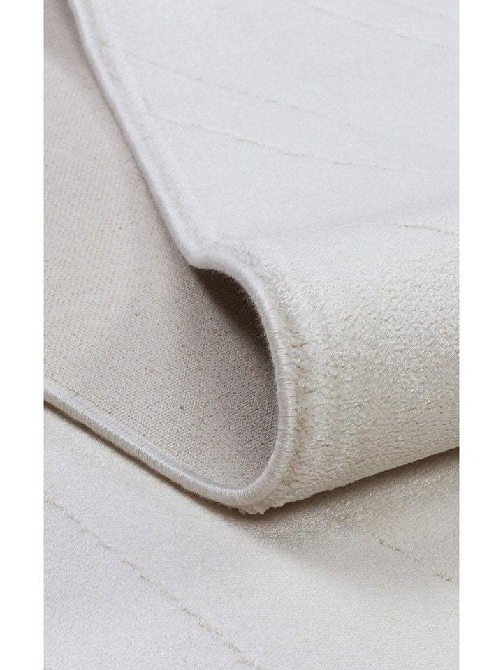 Monza Geometrik Desenli Yüksek Kalite Sık Dokuma Parlak Modern Salon Halısı 02 CREAM - Carpetdocia