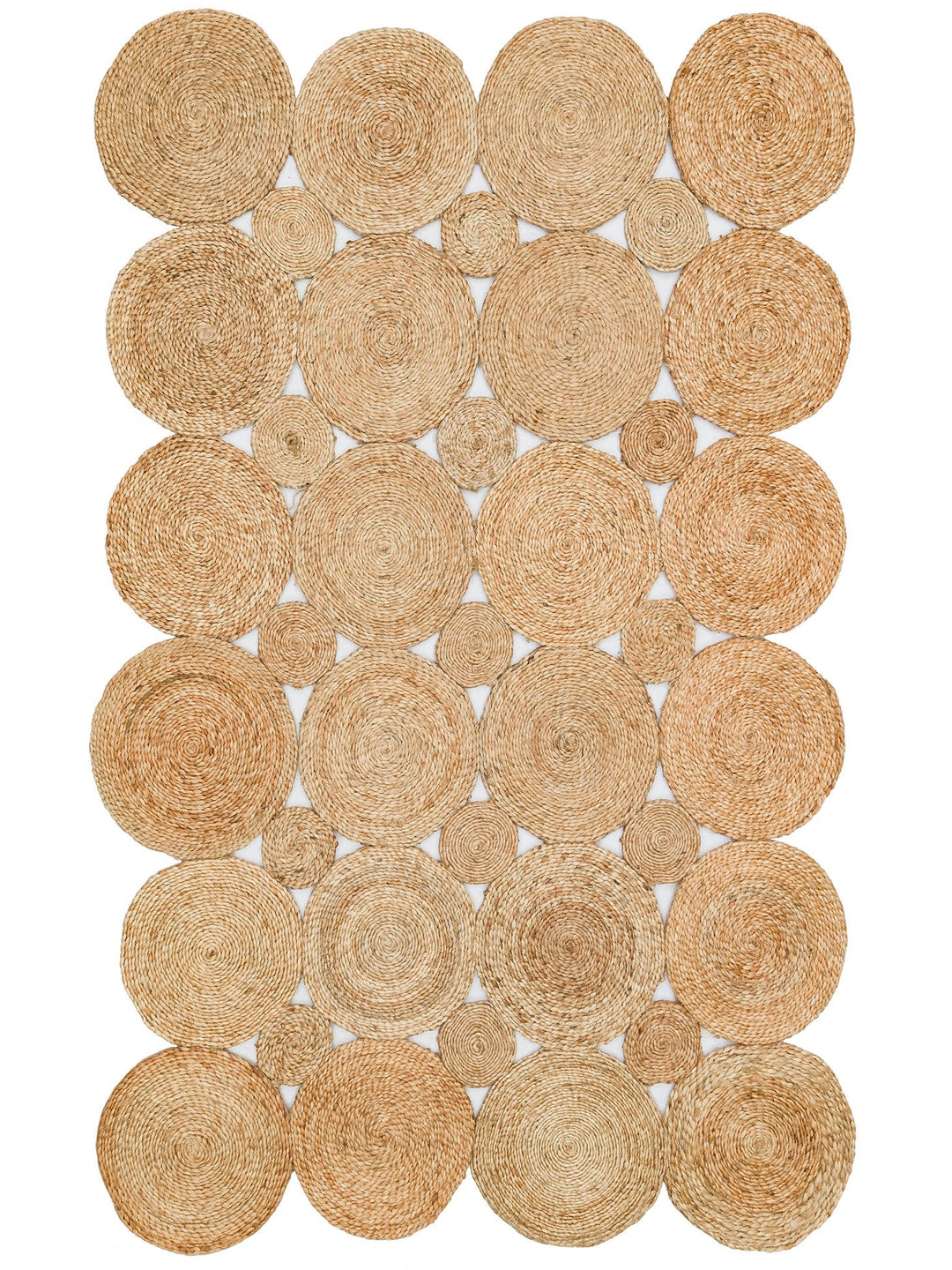 Only Jüt Yuvarlak ve Oval %100 Naturel Oturma Odası Antre Mutfak Balkon El Dokuma Halı CA104NATXW - Carpetdocia