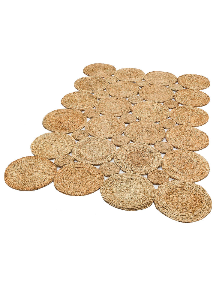 Only Jüt Yuvarlak ve Oval %100 Naturel Oturma Odası Antre Mutfak Balkon El Dokuma Halı CA104NATXW - Carpetdocia