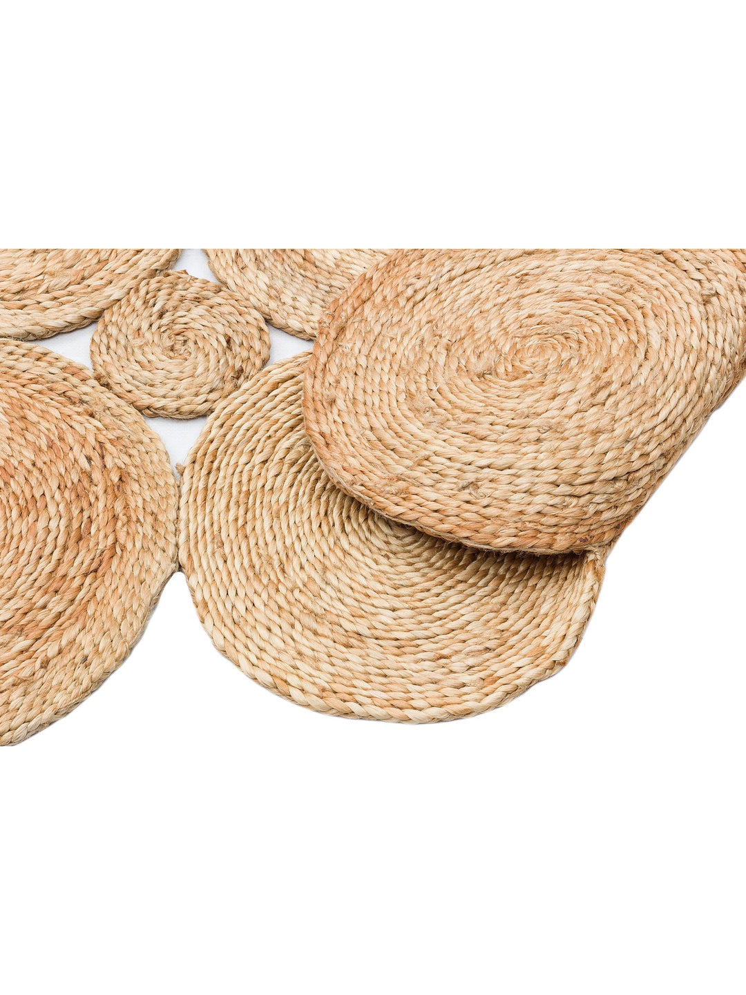 Only Jüt Yuvarlak ve Oval %100 Naturel Oturma Odası Antre Mutfak Balkon El Dokuma Halı CA104NATXW - Carpetdocia